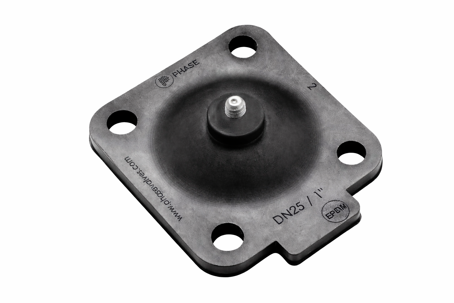 EPDM diaphragm on white background